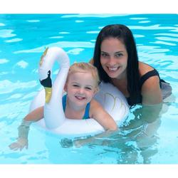 Zwemband Alpaca kinderen | Sunclub|  Zwemband Alpaca voor kinderen| Opblaasbare Alpaca | diameter 55cm| wit met kleuren
